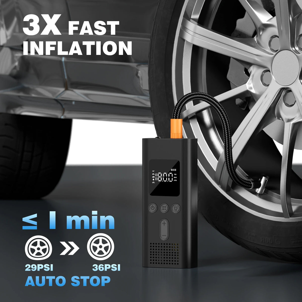 CHPOWKIT Portable Digital Cordless Car Tire Air Pump