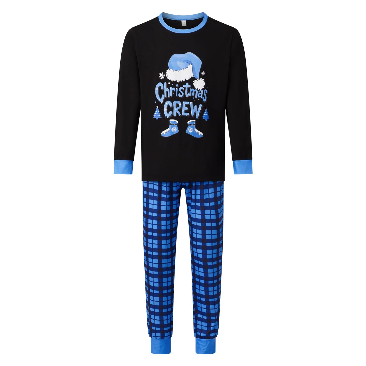 Family Christmas Pajamas Set Plaid Festive Print For Holiday Sleepwear