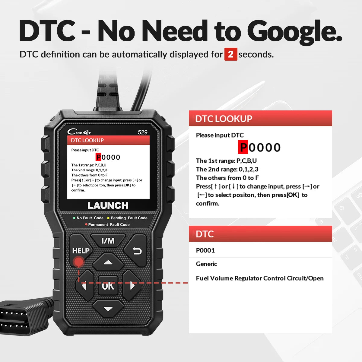 LAUNCH Creader 529 OBD2 Scanner Diagnostic Tool For Cars