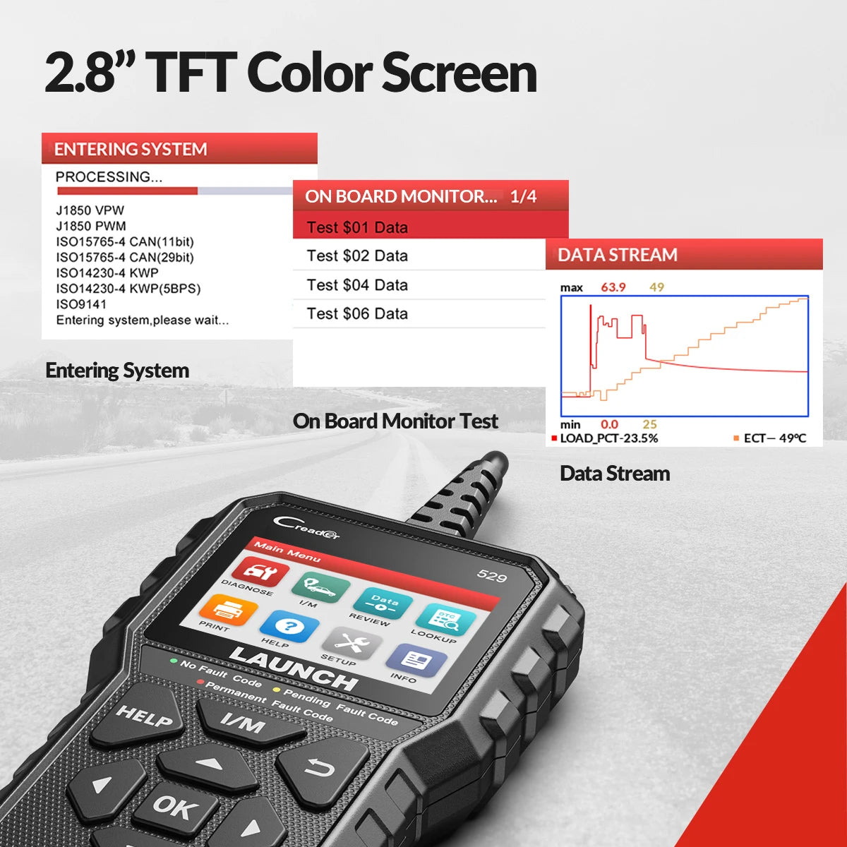 LAUNCH Creader 529 OBD2 Scanner Diagnostic Tool For Cars