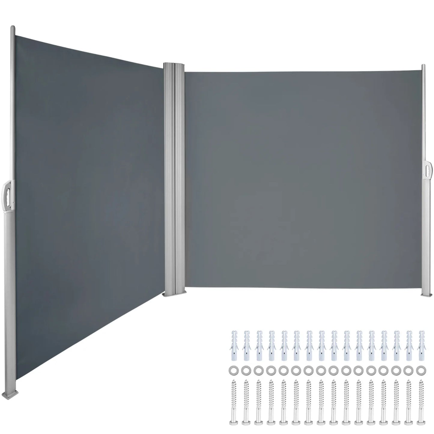 SucceBuy Retractable Side Awning Outdoor Patio Screen Fence Privacy Divider