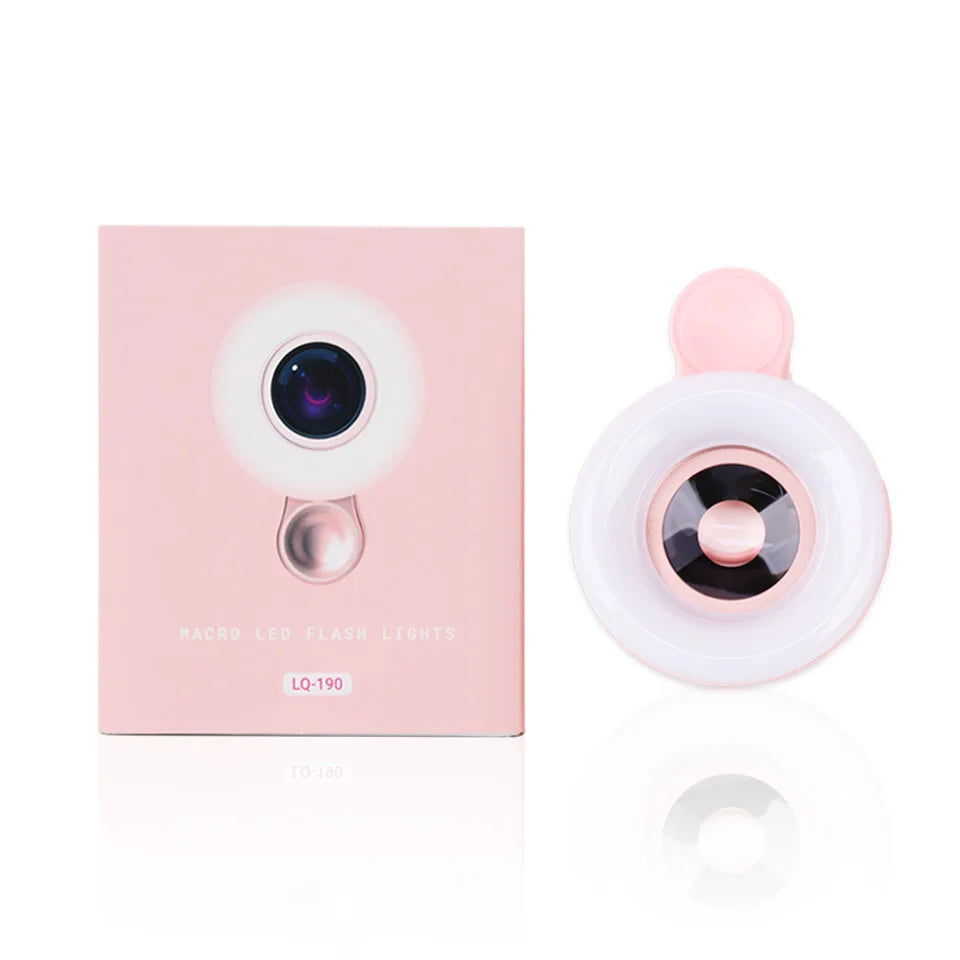 Lashrujade Clip On Mobile Photography Macro Lens With Led Light