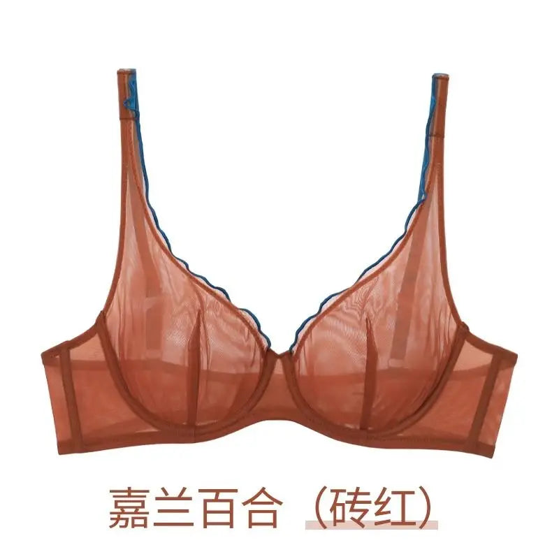 Moyiusu Minimiser Underwire Bra Set With Mesh Lace