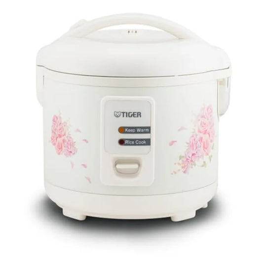 5.5 Cup Capacity White Rice Cooker with Non-Stick Inner Pot, Retractable Power Cord, and Keep Warm up to 12 hours