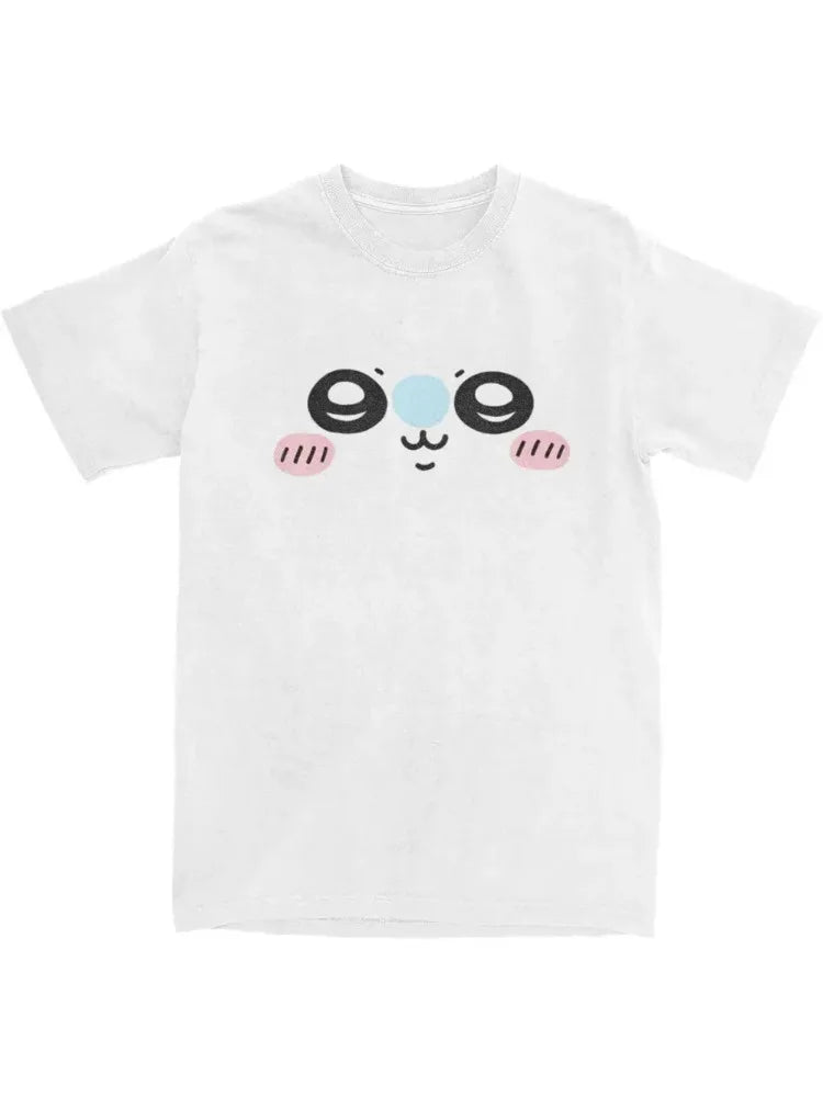 Cotton Blended Y2K Anime Graphic T Shirt For Women