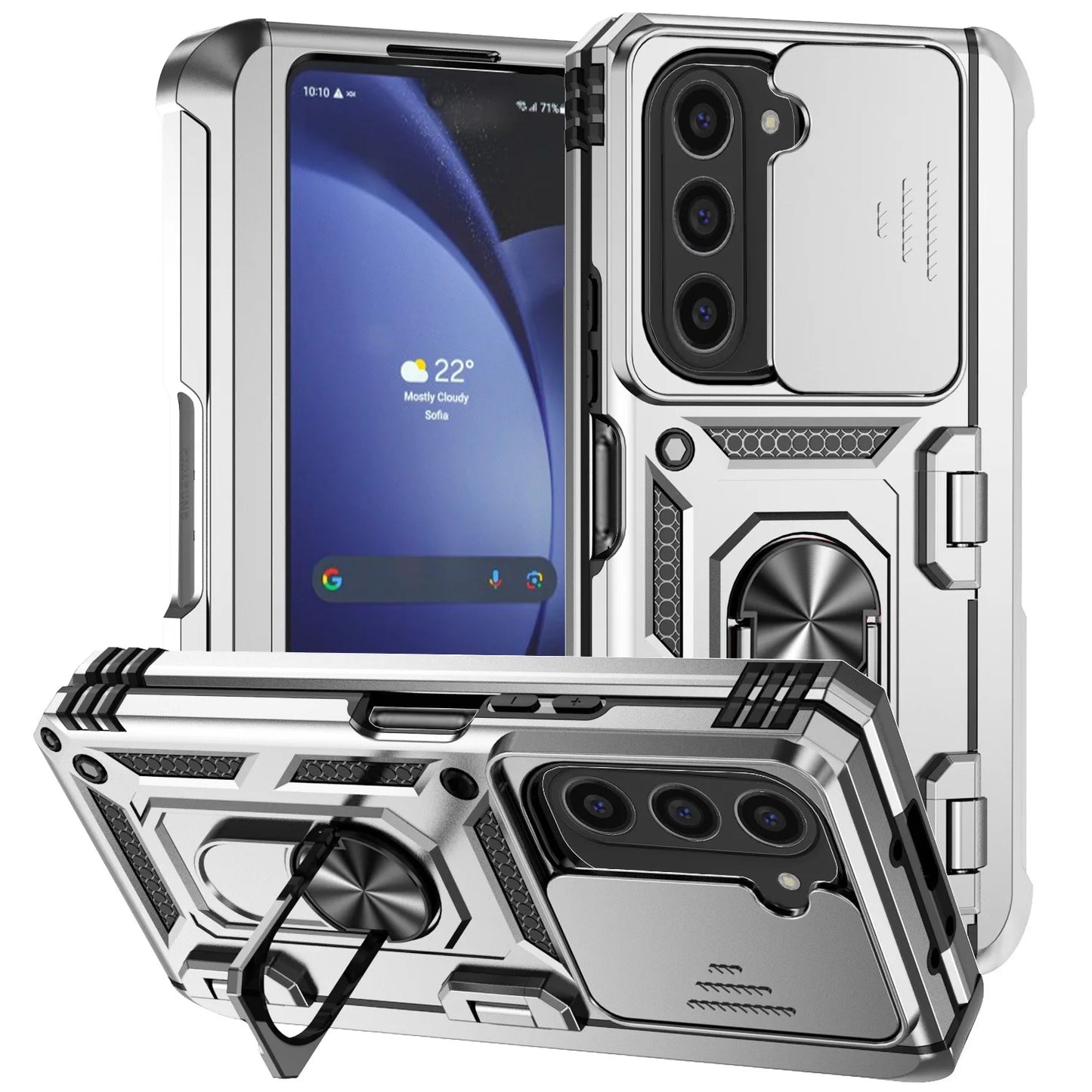 WeFor Samsung Galaxy Z Fold Case With Slide Lens Protector