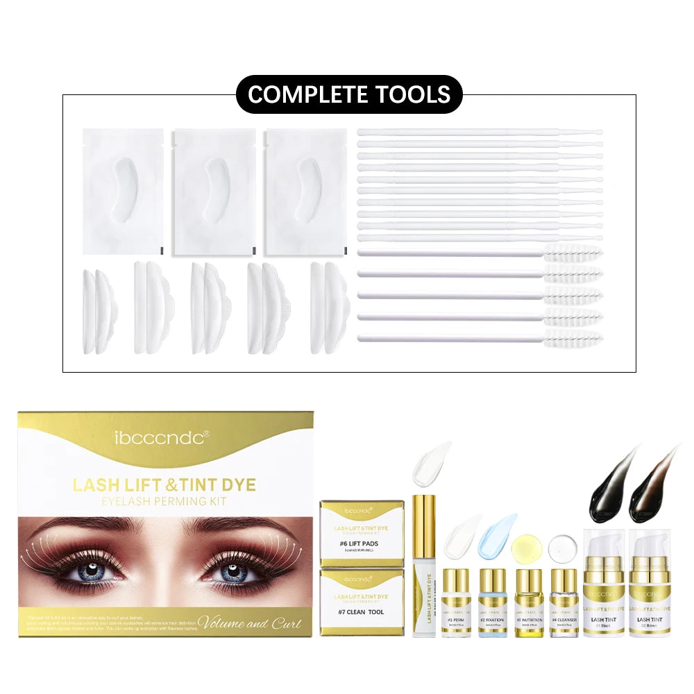 New Lash Lift and Tint Kit Professional Eyelash Lifting Tint Brow Lamination Dye Eye Makeup Tools DIY Curling Eyelash At Home