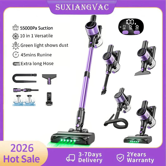 Suxiangvac Cordless Vacuum Cleaner With HEPA Filter And Strong Suction