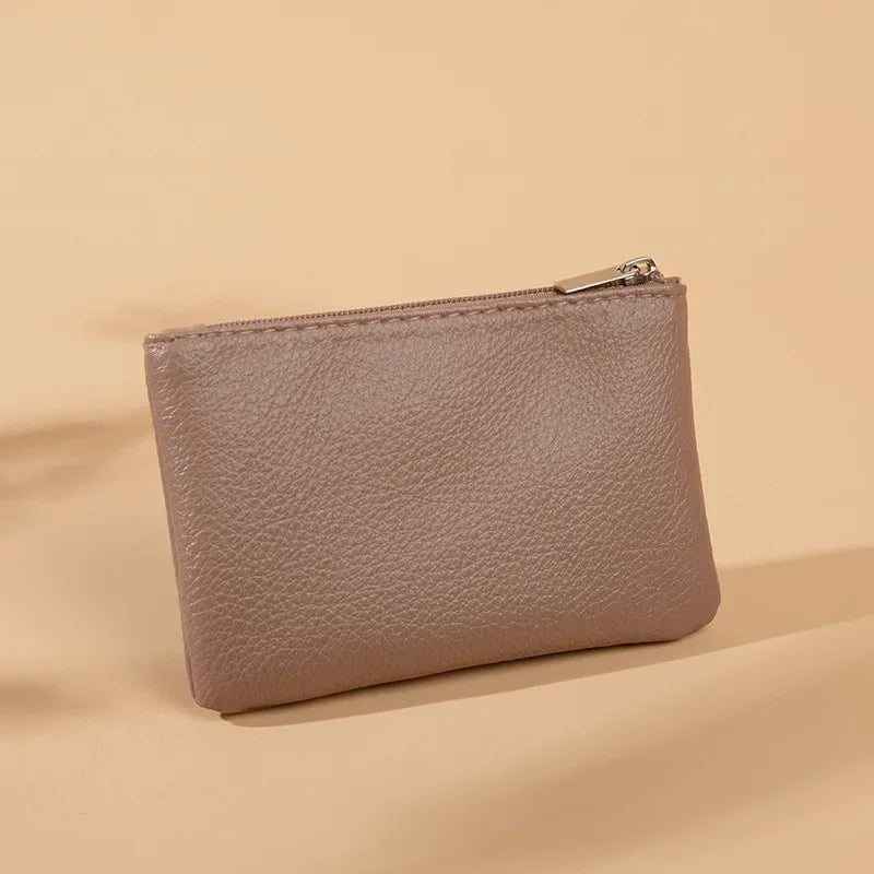 Women's Small Coin Wallet Zipper Card Purse PU Leather Bag