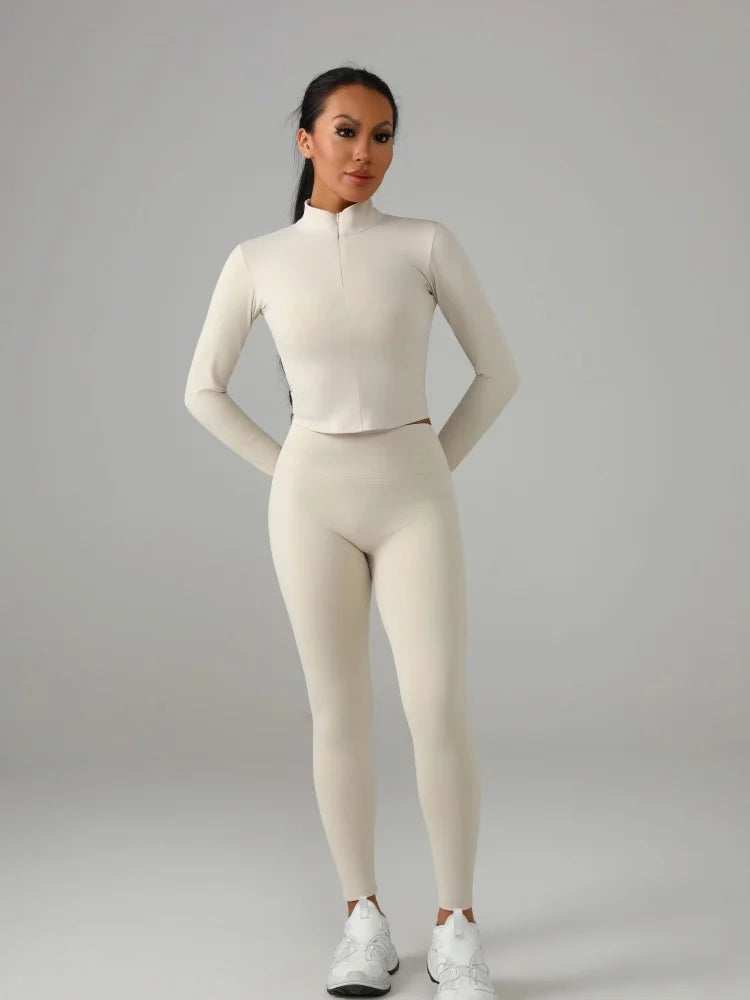 Zhejiang Womens Yoga Set Fitted Polyester Knit Ultimate Activewear PerformanceFitness