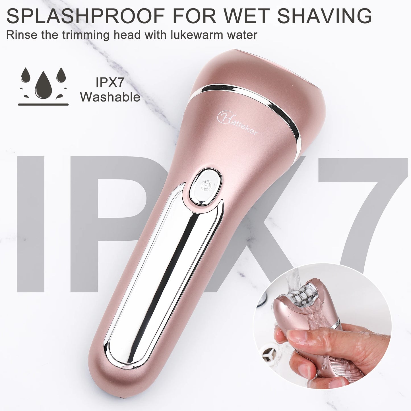 Hatteker 3 in 1 Epilator for Women USB Rechargeable Hair Removal