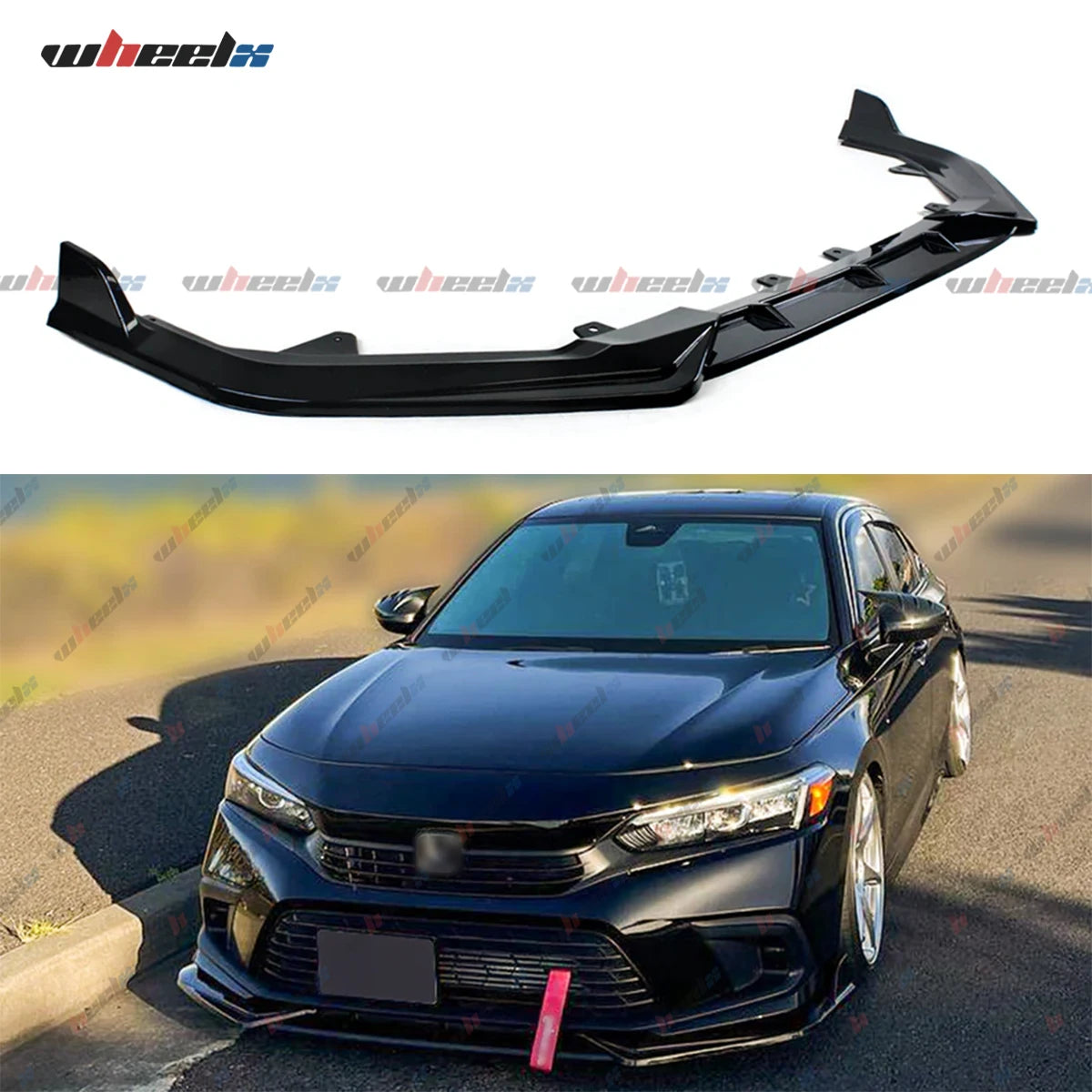 Front Bumper Lip Spoiler For Honda Civic ABS Body Kit