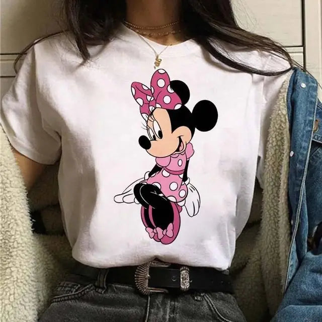 Disney Mickey Michi Love Cotton Unisex Family T Shirt