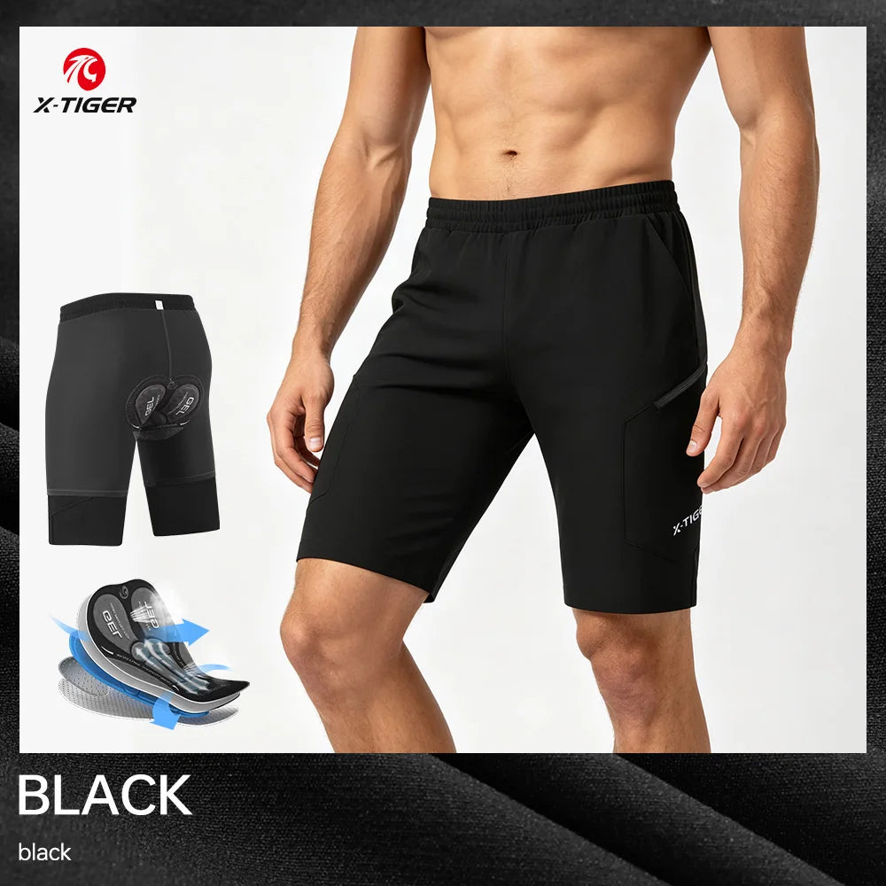 X-TIGER 2 In 1 Cycling Shorts Padded For Mountain MTB