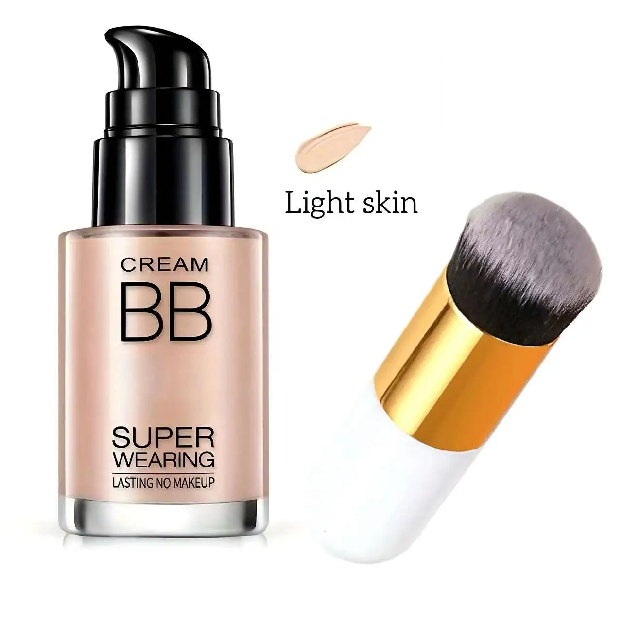 BB Cream Foundation Waterproof With Brush Long Lasting Moisturizing