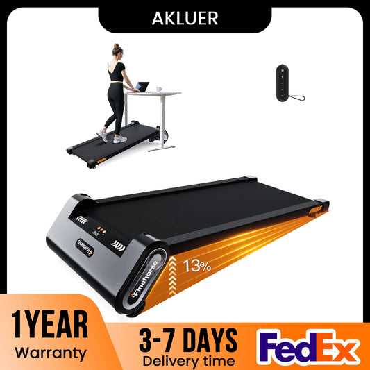 AKLUER Under Desk Treadmill With Auto Incline 2.5HP For Home Office