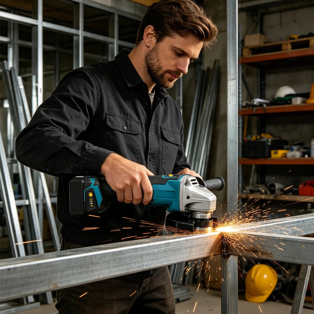 125mm Brushless Angle Grinder Cordless Electric Angle Grinder Power Tool Polishing Cutting Machine for Makita 18V Battery Pin