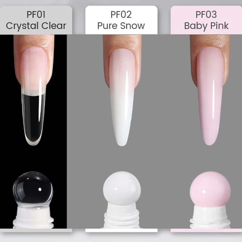 YOKEFELLOW PUREFORM Poly Gel Nai Polish Tpo&Hema Free Pink Red Extension Gel Large Capacity 50g Hard Gel for Starter Nail Art DIY