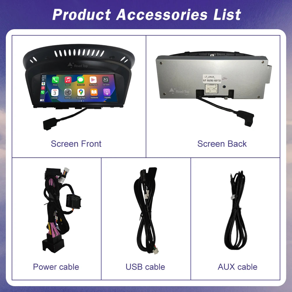 Road Top Touch Screen CarPlay Radio for BMW 3 Series