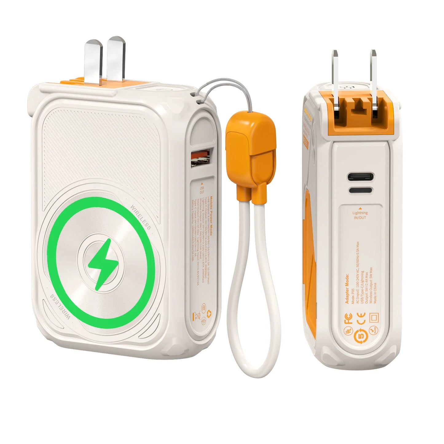 Prunus 22.5W Magnetic Wireless Power Bank 10000mAh USB-C