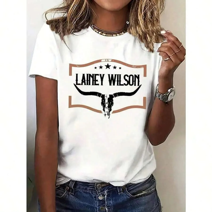 Fashion Forward Womens Short Sleeve Cotton Tee Print