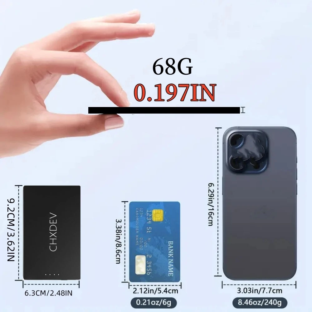 CHXDEV 8000mAh Magnetic Power Bank For Card Wallets