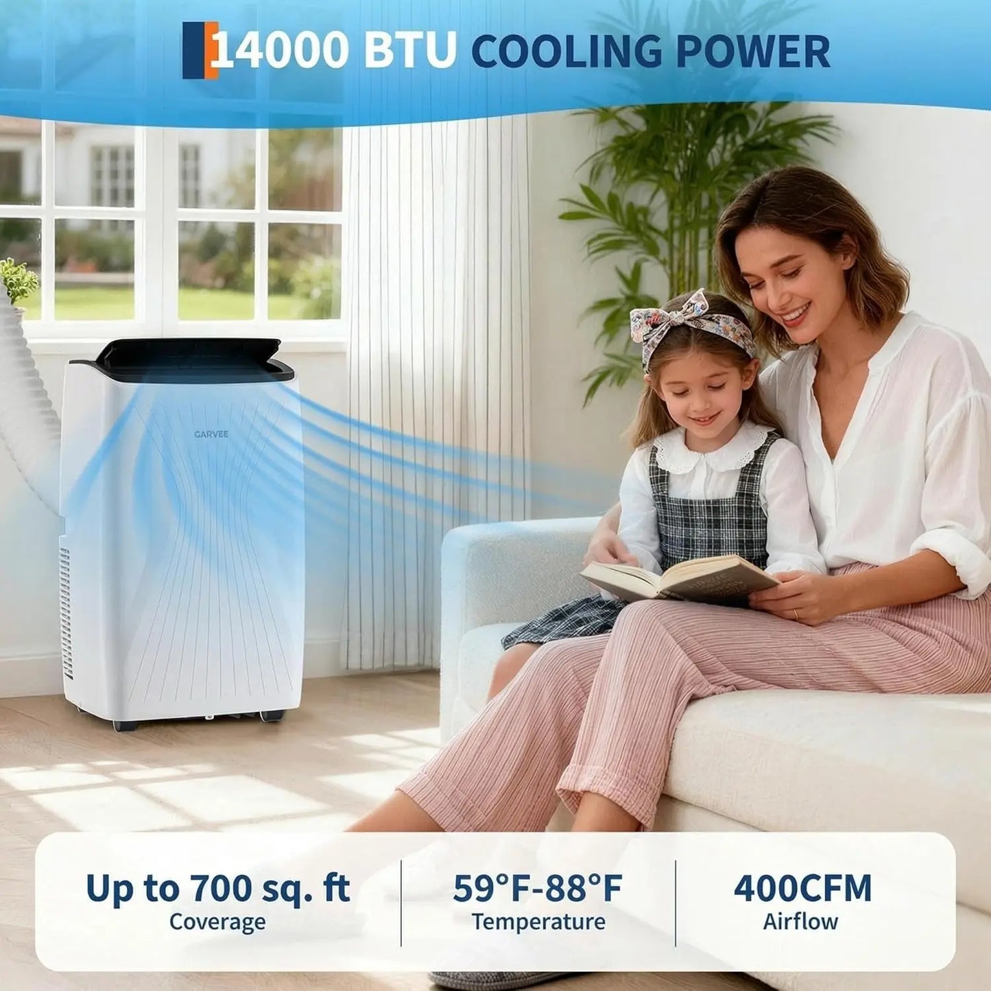 Acekool 12000 14000 BTU Portable Air Conditioner 3 in 1