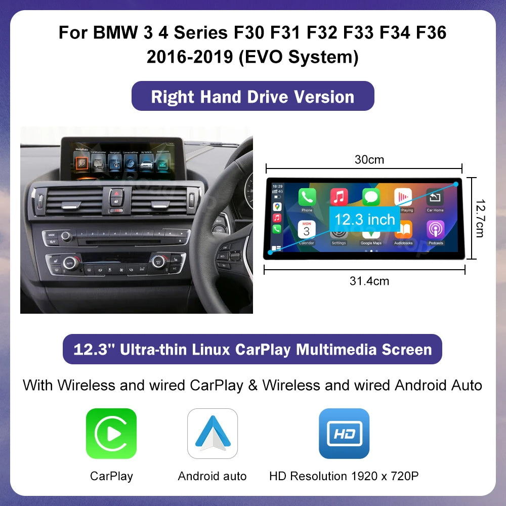 Road Top Ultra Touch Screen CarPlay Android Auto for BMW