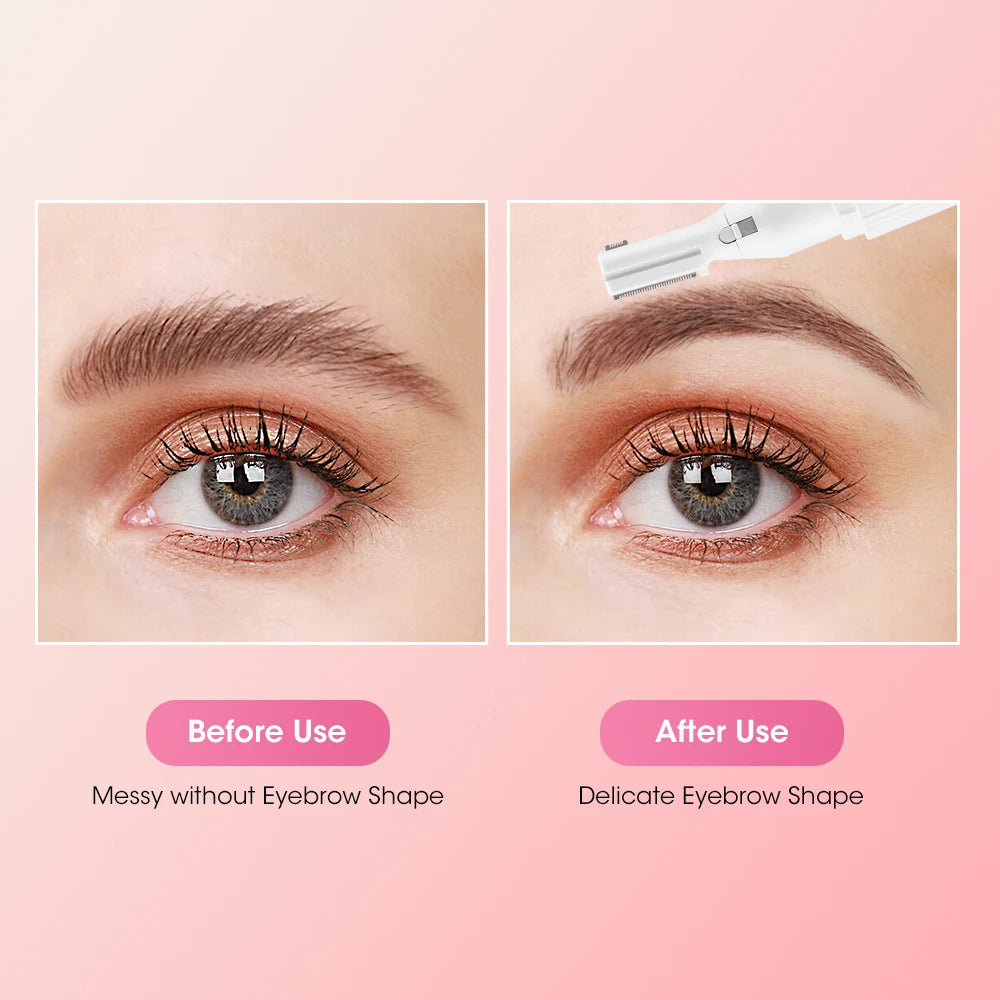 Ms.DearChoice Rechargeable Eyebrow Trimmer Dual Sided Shaver