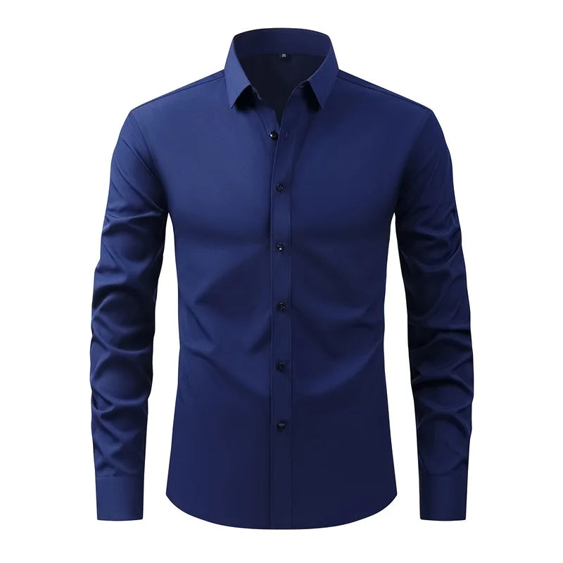 Men's Classic Button Down Shirt With Long Sleeves Casual Top