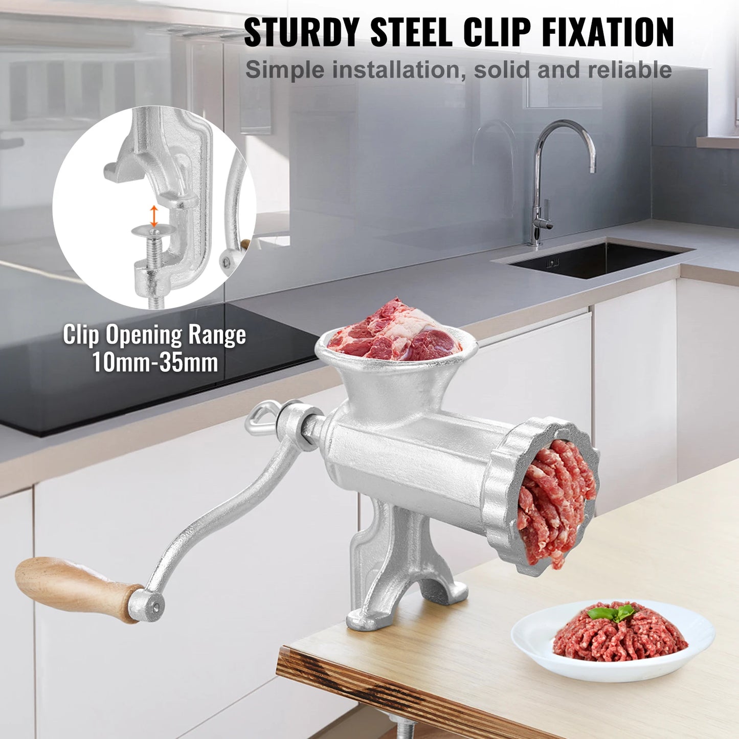 SucceBuy Manual Meat Grinder Cast Iron Table Clamp Sausage Maker