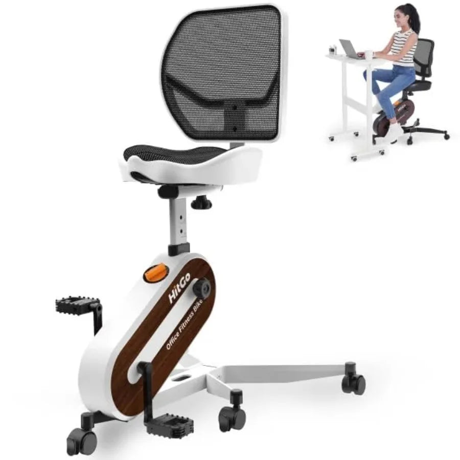 XMSJ Under Desk Exercise Bike Chair With Adjustable Seat