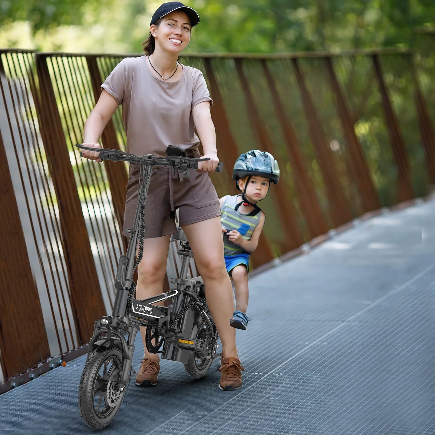 AOVOPRO EB60 Foldable Electric Bike 48V 500W Two Seat