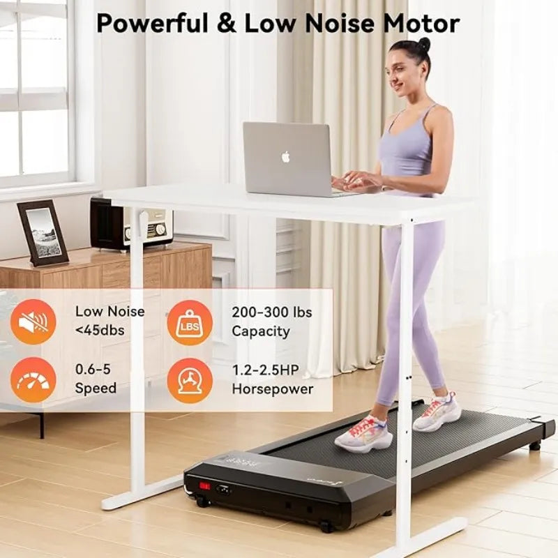 Superun 2-in-1 Home Office Walking Treadmill
