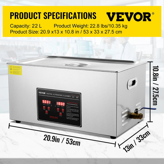 Succebuy Ultrasonic Cleaner Stainless Steel Home Cleaning Appliance