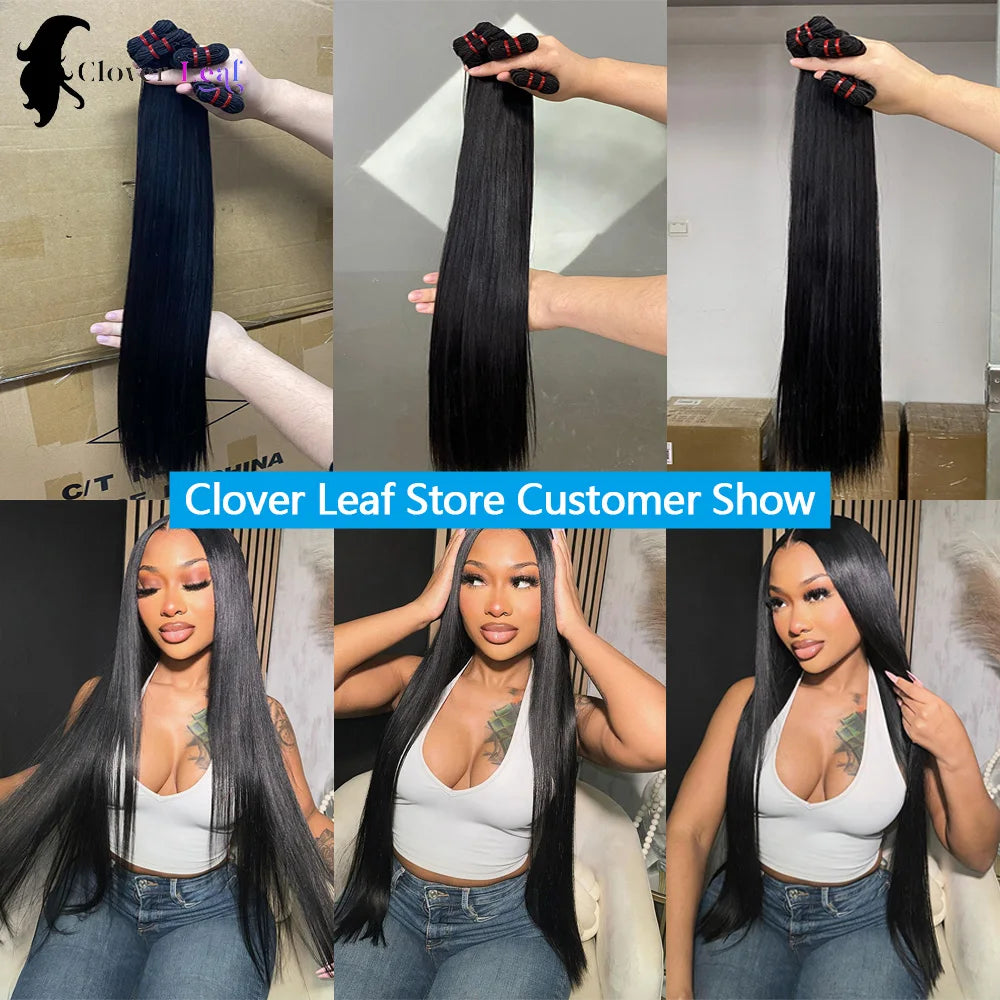 Clover Leaf Vietnamese Virgin Hair Bundles Remy 100 Percent Straight