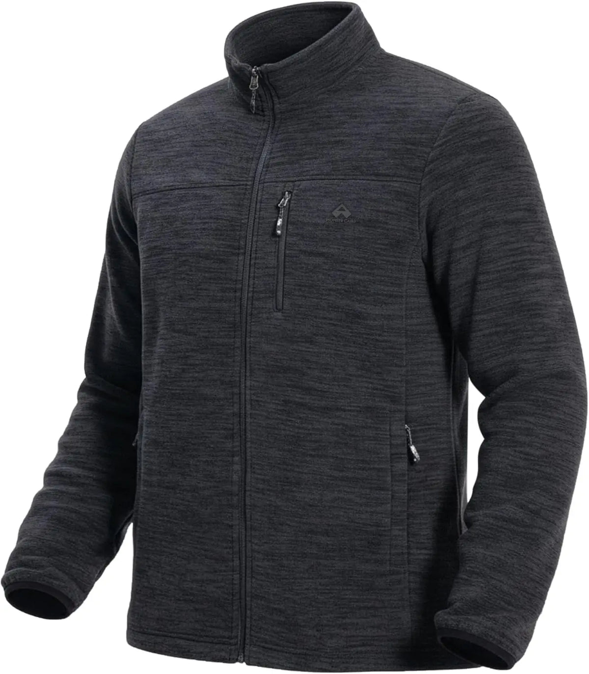Pioneer Camp Fleece Jacket Men Full Zip Polar Lightweight Windproof Casual Soft Warm Outwear Outdoor Coat with Chest Pocket