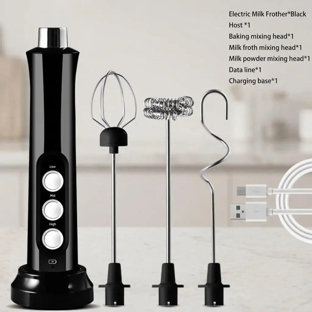 Stonego Rechargeable Milk Frother Handheld Coffee Foam Maker
