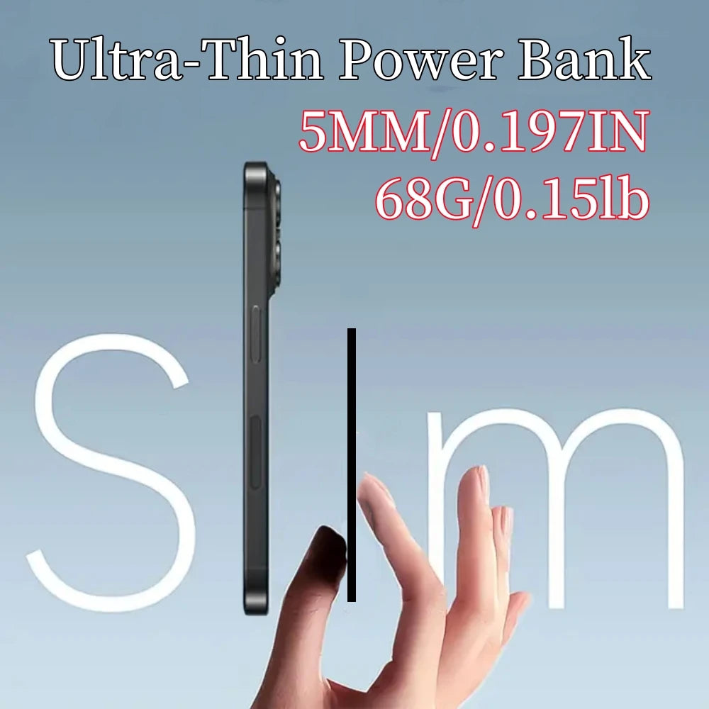 CHXDEV 8000mAh Magnetic Power Bank For Card Wallets