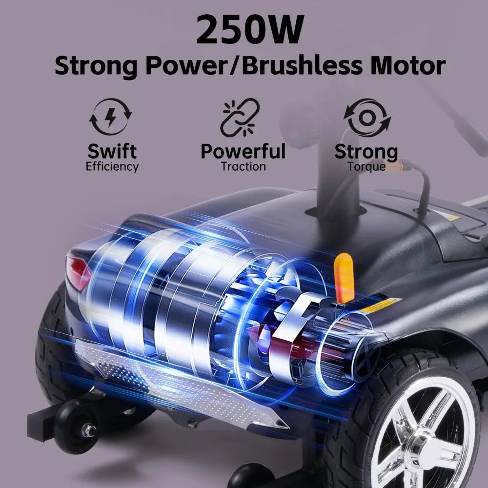 4 Wheel Mobility Scooter With Seat And Removable Battery