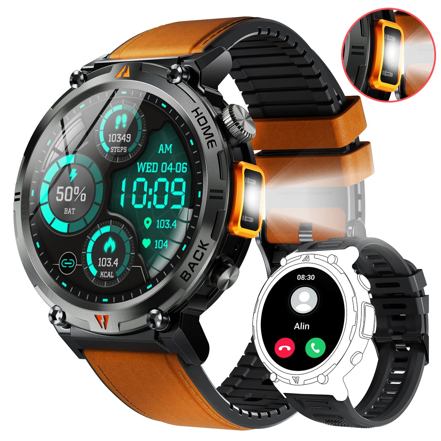 EIGIIS KE3 Bluetooth Call Smartwatch For Men Touch Screen