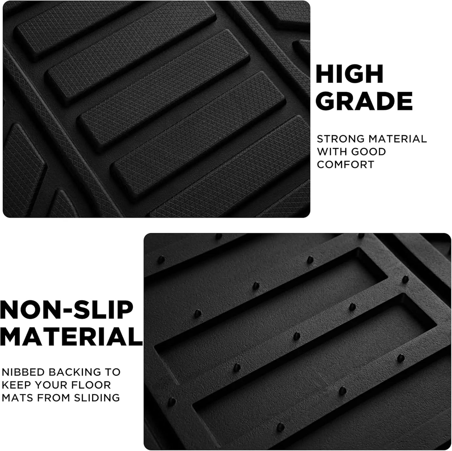 Heavy Duty Rubber Floor Mats For SUV Sedan Van Premium
