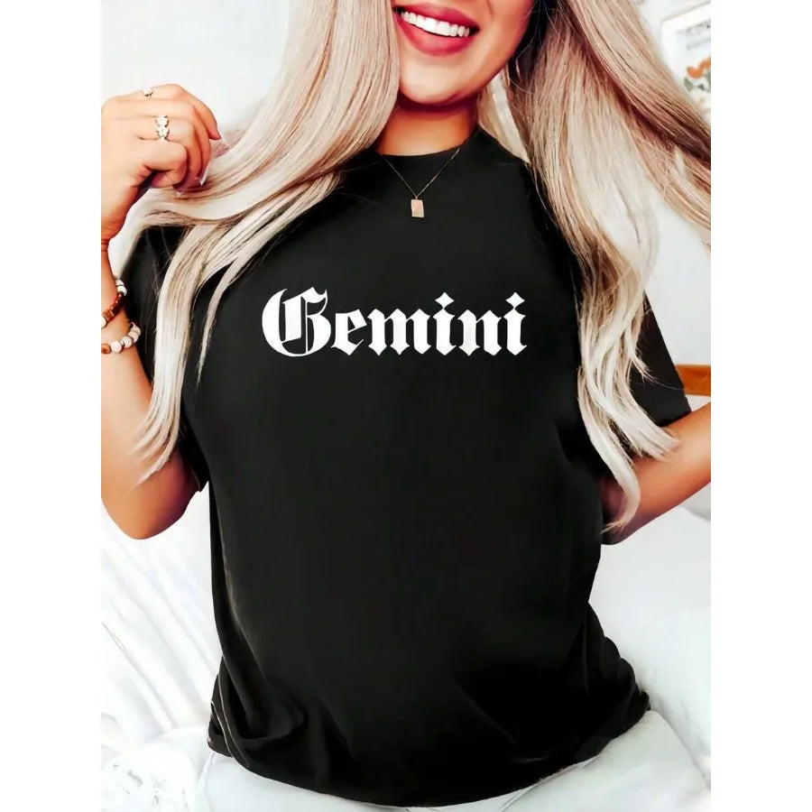 Funny Gemini Zodiac Sign Cotton T Shirt For Women Graphic Tee