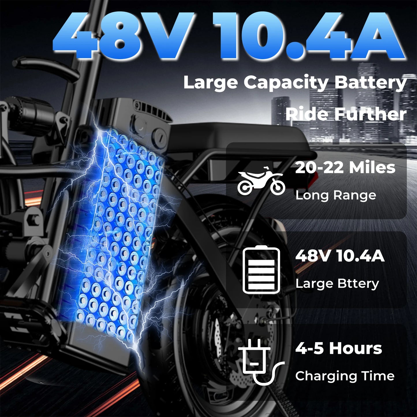 LELEKUAI 500W Folding Electric Bike T1-1 20 MPH